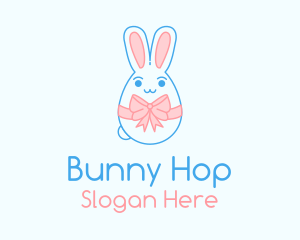 Easter Bunny Ribbon logo design