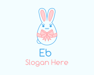 Nursery - Easter Bunny Ribbon logo design