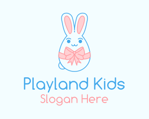 Easter Bunny Ribbon logo design