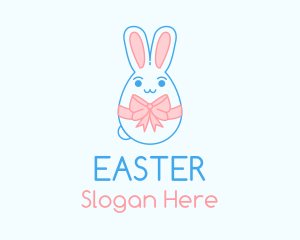 Easter Bunny Ribbon logo design