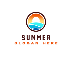 Sunset Summer Tourism logo design