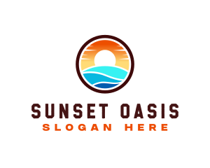 Sunset Summer Tourism logo design