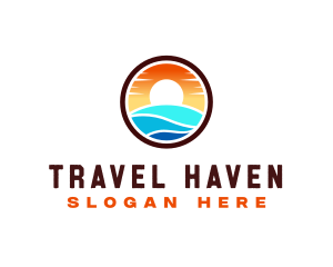 Tourism - Sunset Summer Tourism logo design