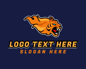 Esports - Gamer Flaming Tiger logo design