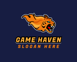 Gamer - Gamer Flaming Tiger logo design