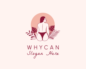 Vlogging - Woman Beach Swimsuit logo design
