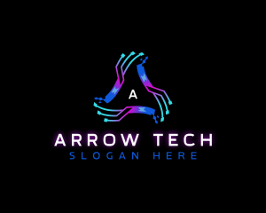 Technology Digital Circuit logo design