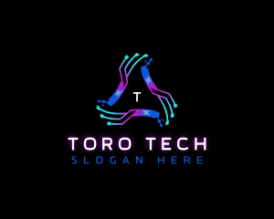 Technology Digital Circuit logo design