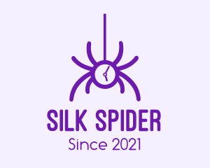 Violet Spider Clock logo design