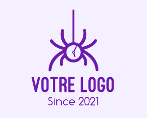 Violet - Violet Spider Clock logo design