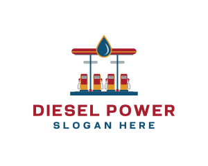 Diesel - Fuel Gas Station logo design