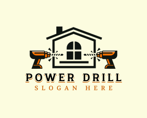 Handyman Drill Renovation logo design