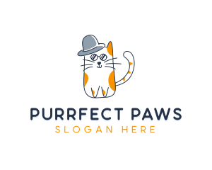 Cat Feline Pet logo design