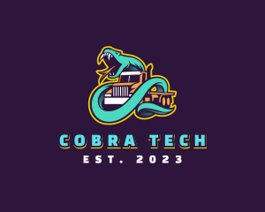 Cobra - Giant Snake Freight Truck logo design