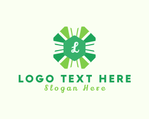 Lucky - Clover Leaf Sun Rays logo design