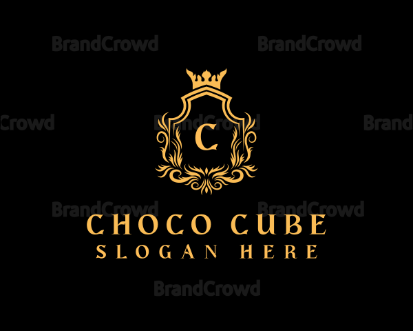 Ornamental Shield Crown Logo