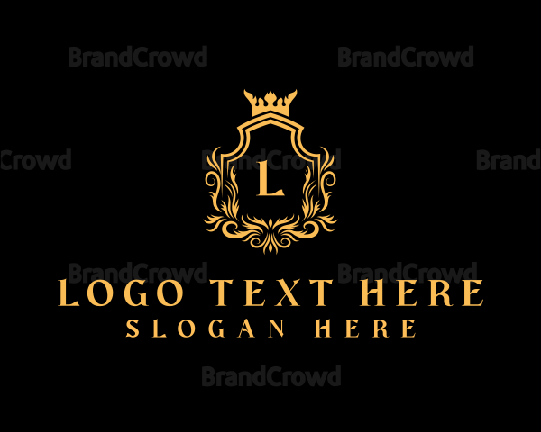 Ornamental Shield Crown Logo