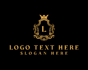 Boutique - Ornamental Shield Crown logo design