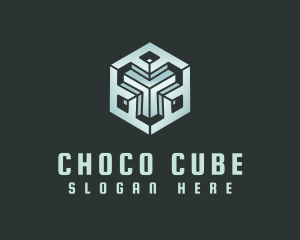 Modern Cyber Cube Logo