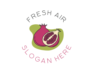 Pomegranate Fruit Market logo design