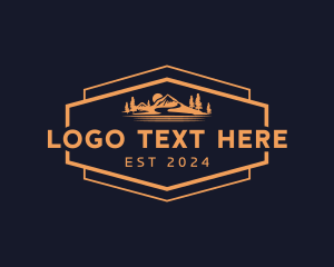 Mountain Landscape Travel Logo