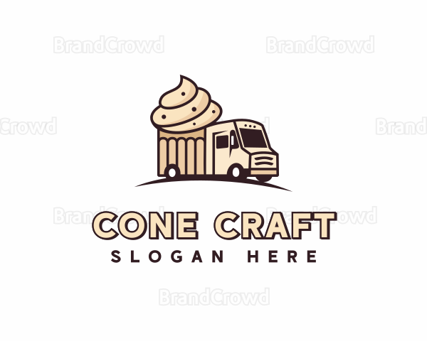 Cupcake Food Truck Logo