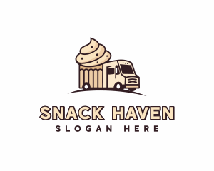 Cupcake Food Truck logo design