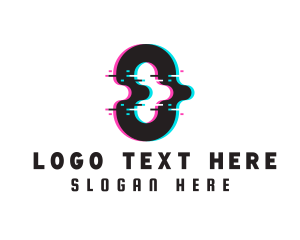 Telecommunication - Cyber Anaglyph Letter O logo design