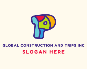 Fun - Playful Puzzle Letter P logo design