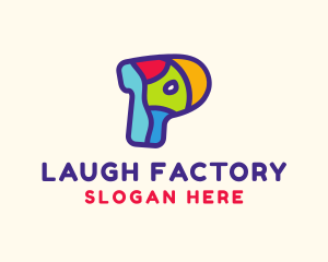 Comedy - Playful Puzzle Letter P logo design