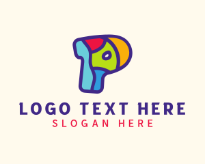 Comedy - Playful Puzzle Letter P logo design