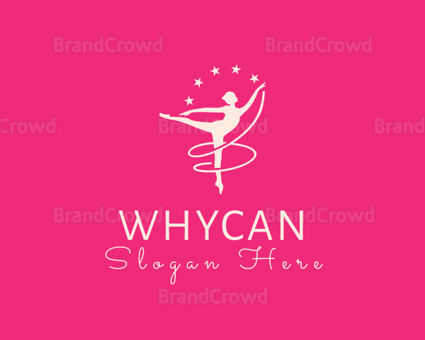 Elegant Ballet Gymnast Logo