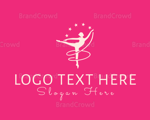 Elegant Ballet Gymnast Logo