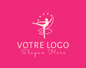 Elegant Ballet Gymnast Logo
