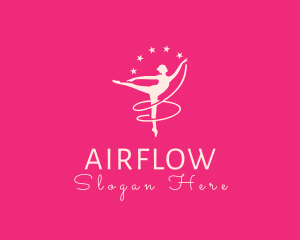 Elegant Ballet Gymnast logo design