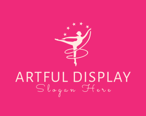 Elegant Ballet Gymnast logo design