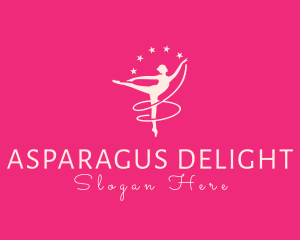 Elegant Ballet Gymnast logo design