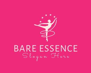 Elegant Ballet Gymnast logo design