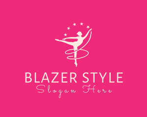 Elegant Ballet Gymnast logo design