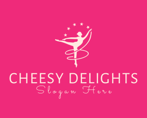 Elegant Ballet Gymnast logo design