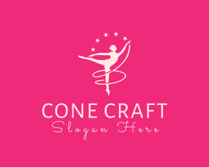 Elegant Ballet Gymnast logo design