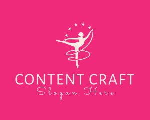 Elegant Ballet Gymnast logo design