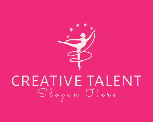 Talent - Elegant Ballet Gymnast logo design