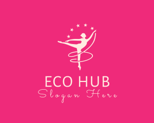 Elegant Ballet Gymnast logo design