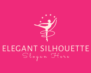 Elegant Ballet Gymnast logo design