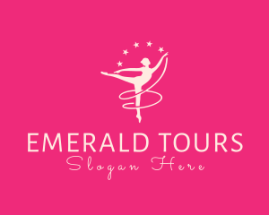 Elegant Ballet Gymnast logo design