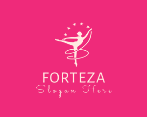 Elegant Ballet Gymnast logo design