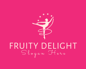 Elegant Ballet Gymnast logo design