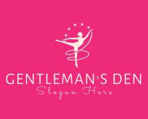 Elegant Ballet Gymnast logo design