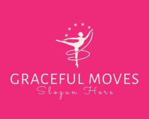 Ballet - Elegant Ballet Gymnast logo design